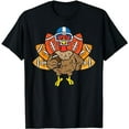 thumbnail image 1 of American Football Player Turkey Thanksgiving Day Sport Gift T-Shirt, 1 of 5