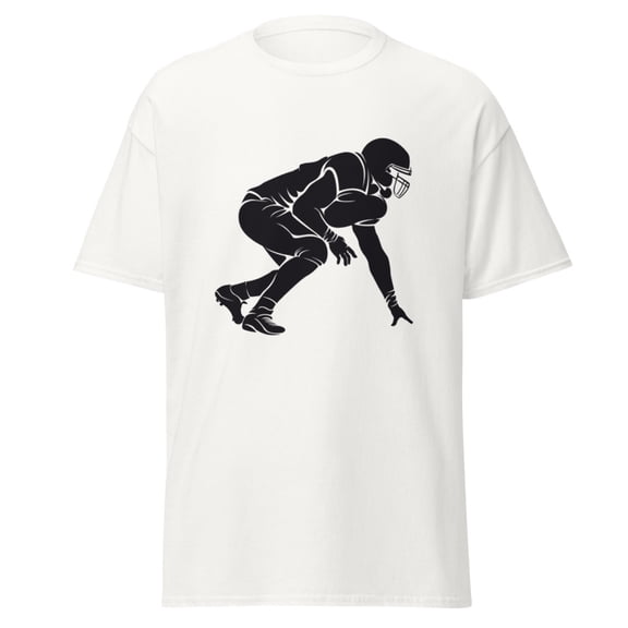 American Football Player Unisex classic tee (White, S)
