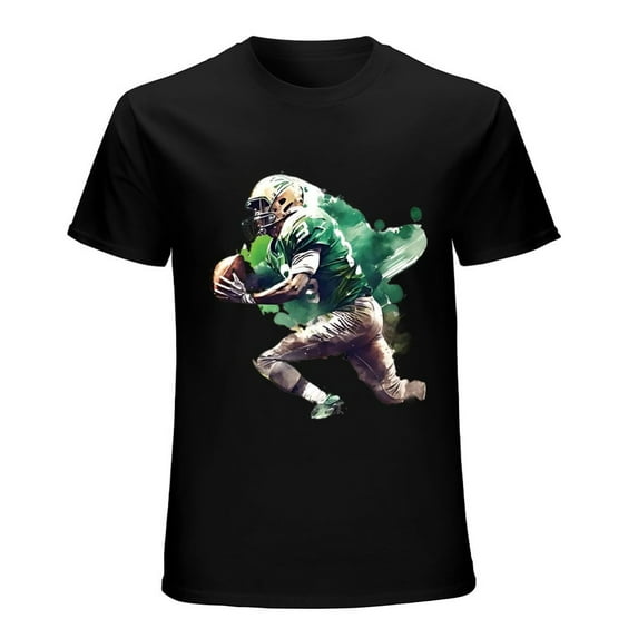 American Football Player Watercolor Men's T-Shirt Artistic Sports Athlete Men Women Vintage T-Shirt
