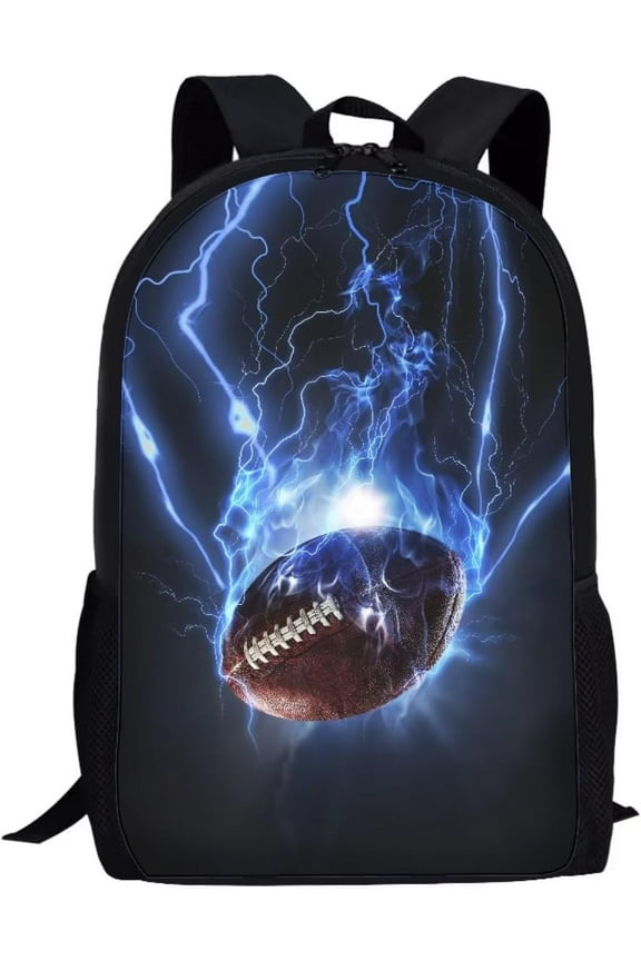 American Football Rugby Baseball Sports Backpack for TeenagersLarge Capacity Backpack Unisex 17 in