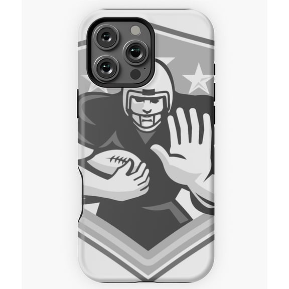 American Football Running Back Fending Phone Case for iPhone 16 15 14 13 12 11 Pro Max