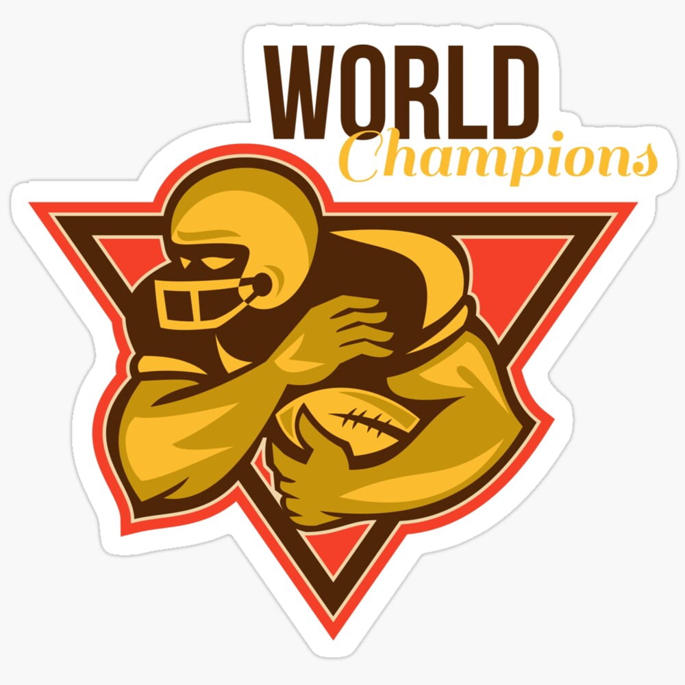 American Football Running Back World Champions Sticker Baseball Sticker ...