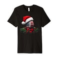 thumbnail image 1 of American Football Santa Hat Sports Christmas Xmas Men Boys Premium T-Shirt, 1 of 5