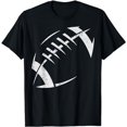 thumbnail image 1 of American Football Silhouette Patriotic Football Player T-Shirt, 1 of 5
