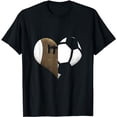 thumbnail image 1 of American Football Soccer Ball Heart Love Valentines Day T-Shirt, 1 of 5