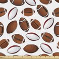 thumbnail image 1 of American Football Sofa Upholstery Fabric by the Yard, Classic Design Rugby Balls in Cartoon Style Sports Competition, Decorative Fabric for DIY & Home Accents, 2 Yards, Caramel Ruby White by Ambesonne, 1 of 4