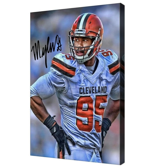 American Football Sports Browns Poster For Kids Fun Teen Birthday Christmas Gifts Myles Garrett Rugby Star Posters Frames Canvas Wall Art Print Picture For Home Room Decor