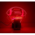thumbnail image 1 of American Football Sports Fan Team Sports Themed Ball Lamp Night Light LED Personalized Free Name Room Man Cave Decor 16 Colors & Remote, Made in America! (New England), 1 of 7