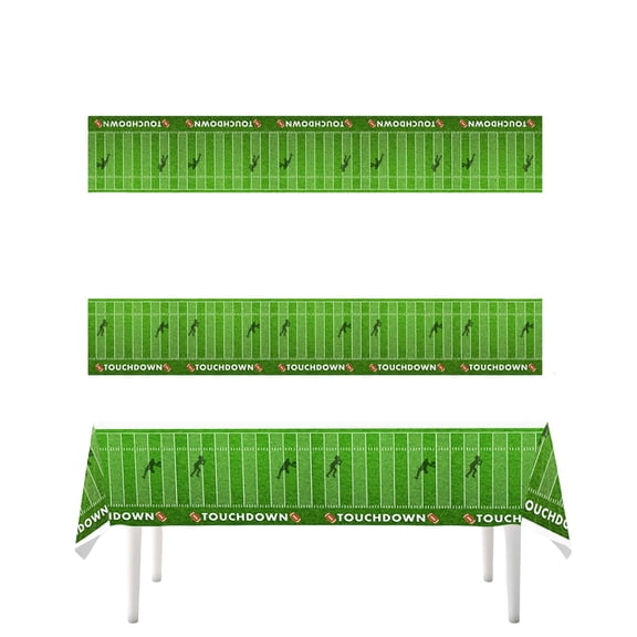 American Football Tablecloth 53.9 x 107.8in Sports Party Table Cover Decoration, Super Bowl Game Day Fan Dining Table Decor