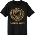 thumbnail image 1 of American Football Tailgating Society Adult Black Crew Neck Short Sleeve Tee-Medium, 1 of 4