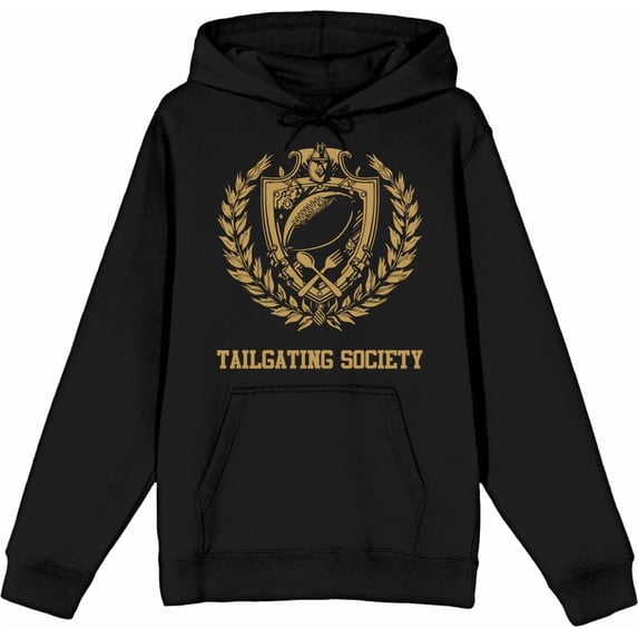 American Football Tailgating Society Adult Blue Long Sleeve Hoodie-Large