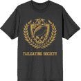 thumbnail image 1 of American Football Tailgating Society Adult Charcoal Crew Neck Short Sleeve Tee-Medium, 1 of 4