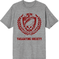 thumbnail image 1 of American Football Tailgating Society Adult Heather Gray Crew Neck Short Sleeve Tee-XL, 1 of 4
