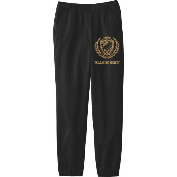 American Football Tailgating Society Youth Black Jogger Pants-Medium
