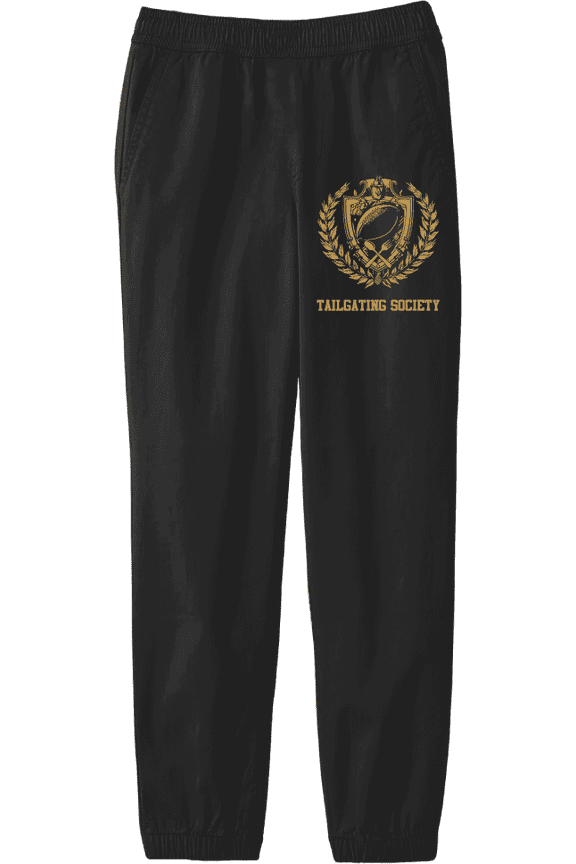 American Football Tailgating Society Youth Black Jogger Pants-Small