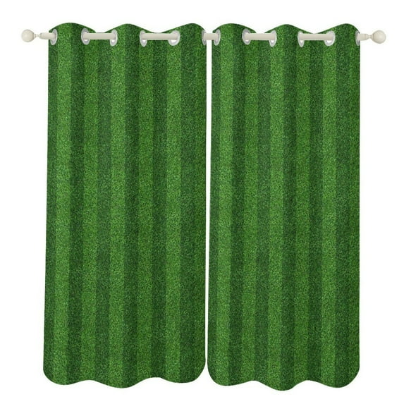 American Football Team Field 2 Panels Blackout Curtains for Bedroom Living Room Drapes Kitchen Room Window Blackout Curtain Grommet