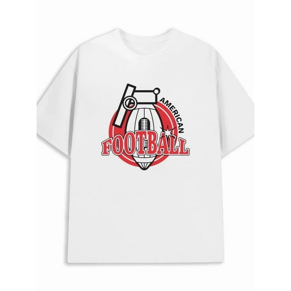 American Football Tee men's 180G 100% Cotton white Funny Unisex Shirt Graphic tshirts Trendy Unisex Shirt Short Sleeve tshirts Original Unisex Shirt Printed tshirts