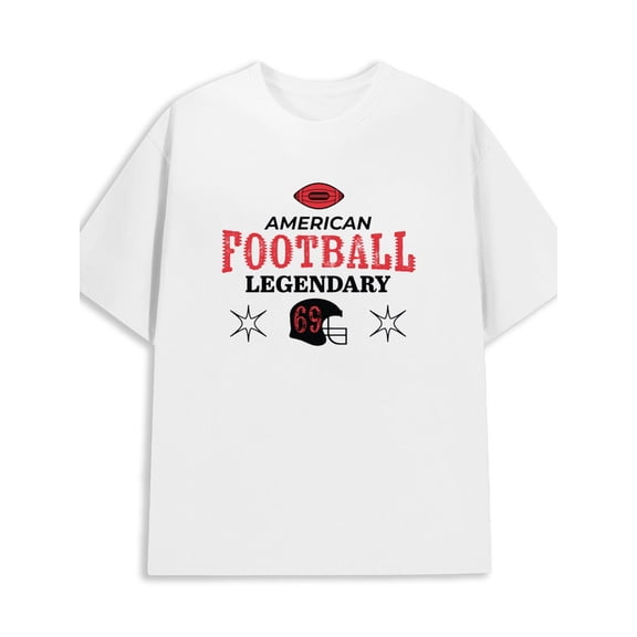American Football Tee sport plain print mens 180G 100% Cotton white Refreshing and lightweight, perfect for summer sports and leisure wear boxing exercise Trendy Unisex Shirt Cotton tshirts