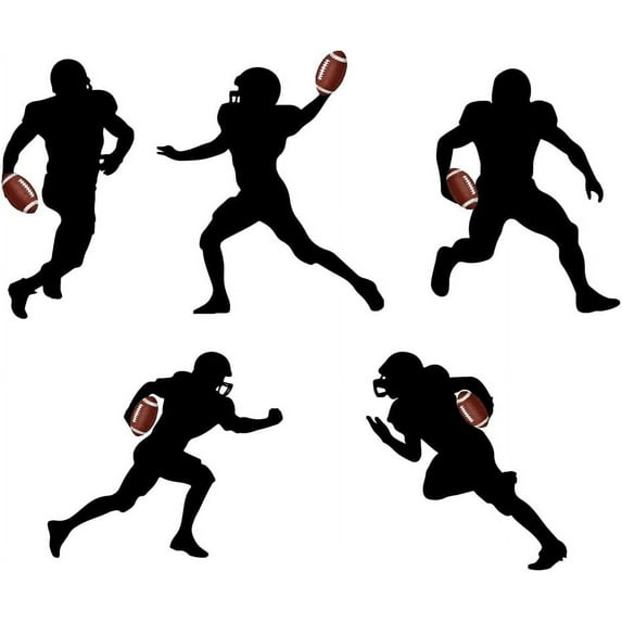 American Football Wall Stickers American Football Silhouette Wall Decal Gym Wall Sticker Vinyl Wall Decor Black Wallpaper for Bedroom Living Room Home Decorations Football Gifts