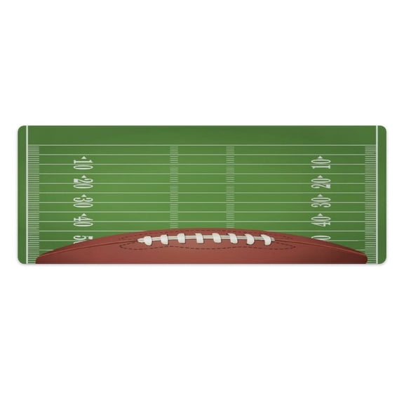 American Football on Field 2 PCS Anti Fatigue Rugs Pvc Non Skid Waterproof Floor Mat Cushioned Comfort Standing Kitchen Mats for Floor