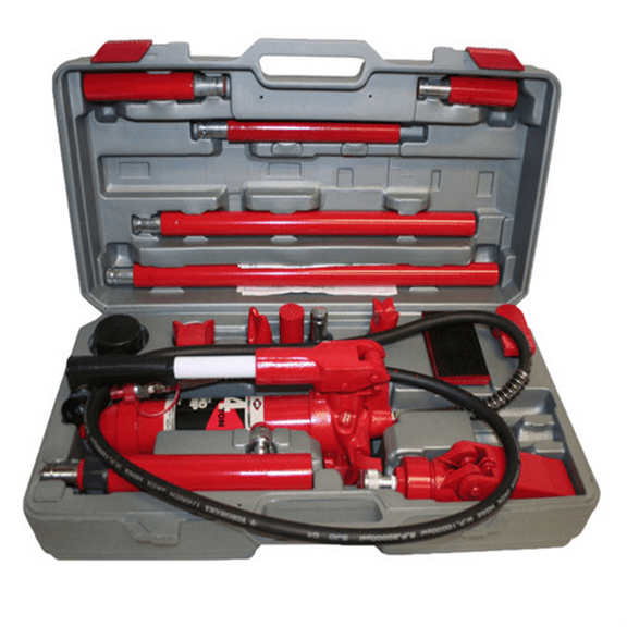 American Forge & Foundry Collision & Body Repair Kit - 4 Ton Capacity - 17 pc Kit - Includes Pressure Guage - SUPER DUTY