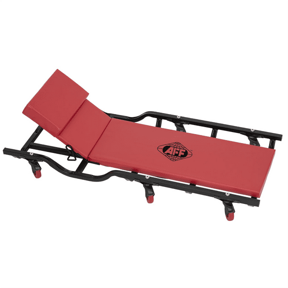 American Forge & Foundry Mechanic's Creeper w/ Shoulder Drops & Adjustable Angle Headrest - 40" - 6 Wheel - 400 Lbs. Capacity