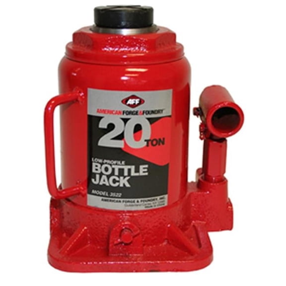 American Forge & Foundry Bottle Jack,20 ton,Max Lift 14 1/4" H 3522