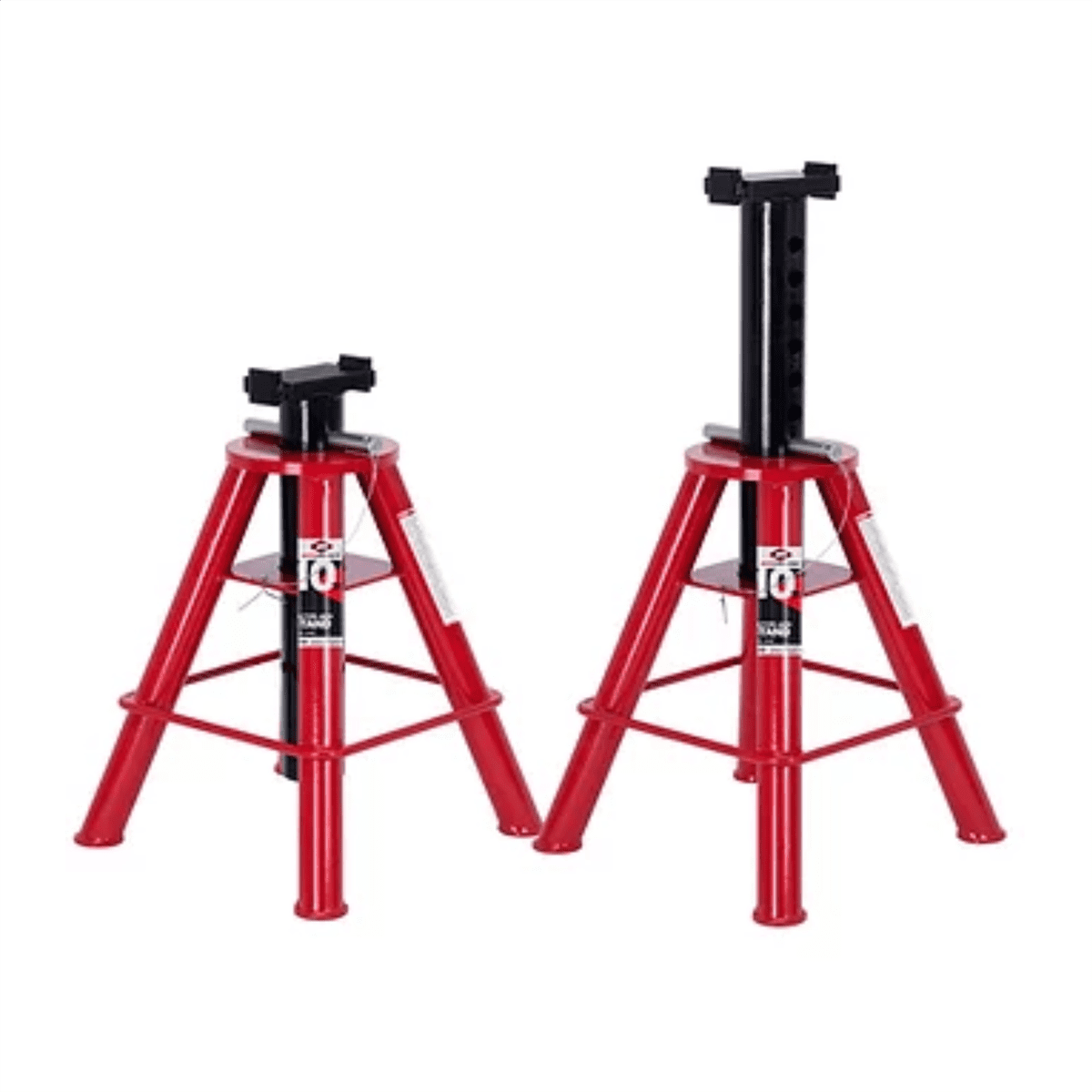 American Forge & Foundry Jack Stands - 10 Ton Capacity - Pin Style - Medium Lift - Pair