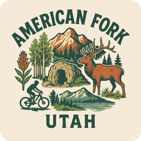 American Fork Utah Keepsakes Souvenir Vinyl Sticker – Destination Travel Keepsake Collectible (4-Inches Wide)