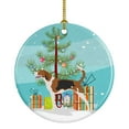 thumbnail image 1 of American Foxhound Christmas Ceramic Ornament, 1 of 3