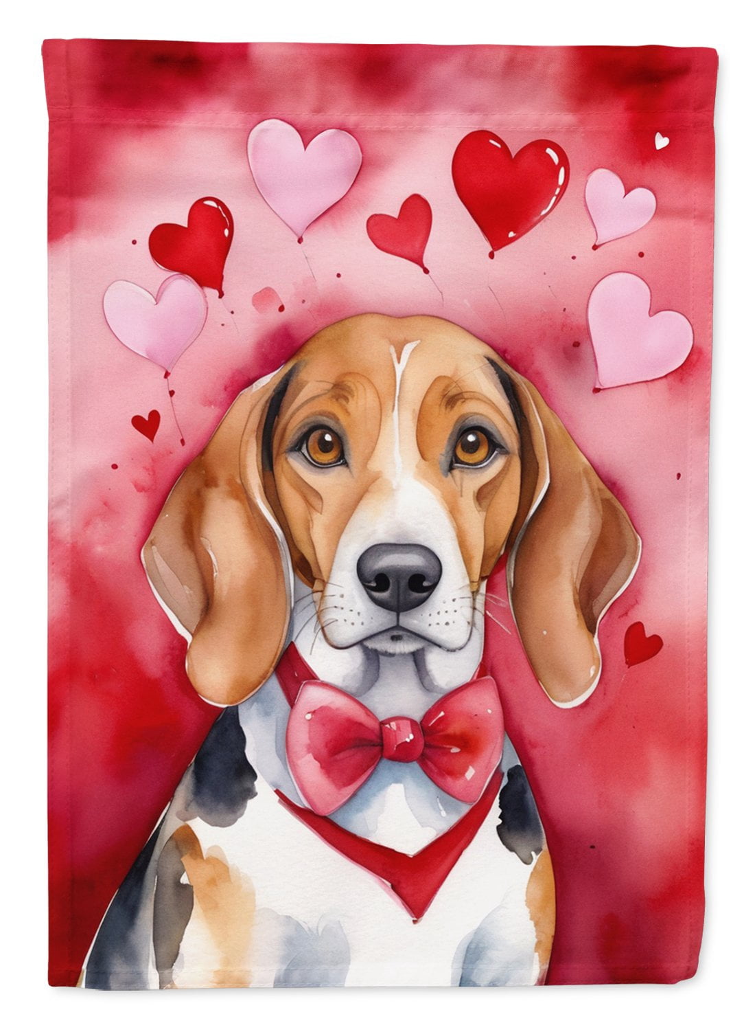 American Foxhound My Valentine House Flag 28 in x 40 in