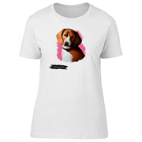 American Foxhound Watercolor Dog T-Shirt Women -Image by Shutterstock, Female Small