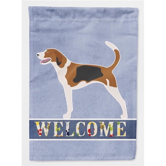 American Foxhound Welcome Flag Canvas House Size