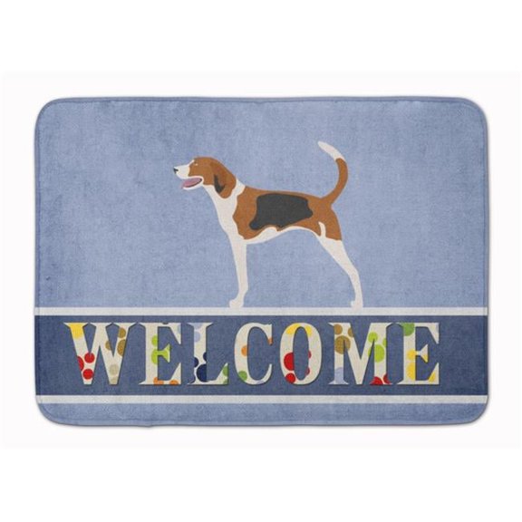 American Foxhound Welcome Machine Washable Memory Foam Mat - Multi-Colored