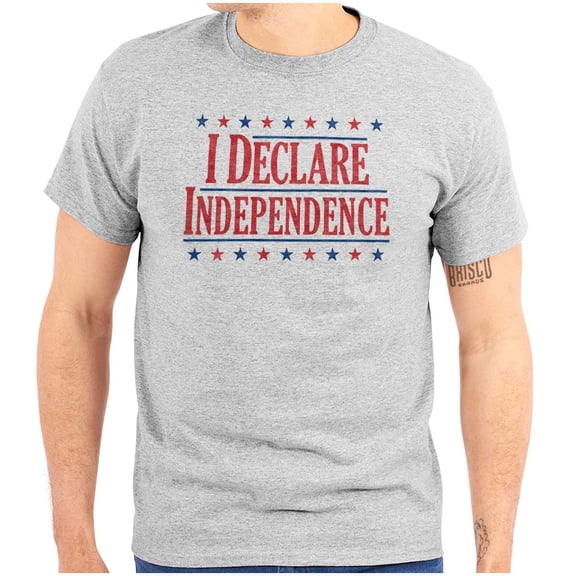 American Freedom Declare Independence Men's Graphic T Shirt Tees Brisco Brands L
