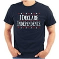 thumbnail image 1 of American Freedom Declare Independence Plus Size Crewneck Graphic Tee Shirt Brisco Brands 4X, 1 of 6