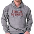 thumbnail image 1 of American Freedom Declare Independence Unisex Plus Fleece Graphic Hoodie Brisco Brands 2X, 1 of 6