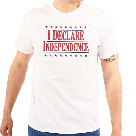 American Freedom Declare Independence Plus Size Crewneck Graphic Tee Shirt Brisco Brands 2X