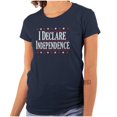 thumbnail image 1 of American Freedom Declare Independence Womens Slim Fit Graphic Tee Brisco Brands L, 1 of 6