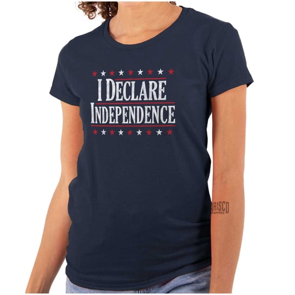 American Freedom Declare Independence Womens Slim Fit Graphic Tee Brisco Brands S