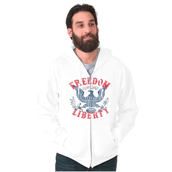 American Freedom Liberty 1776 Patriot Zip Up Hoodie Men's Women's Brisco Brands M