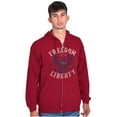 thumbnail image 1 of American Freedom Liberty 1776 Patriot Zip Up Hoodie Men's Women's Brisco Brands S, 1 of 6