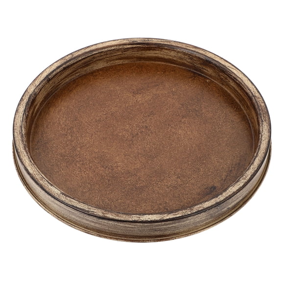 MEIBUTYUP Dark Brown Iron Fruits Dish for Kitchen and Living Room Decor