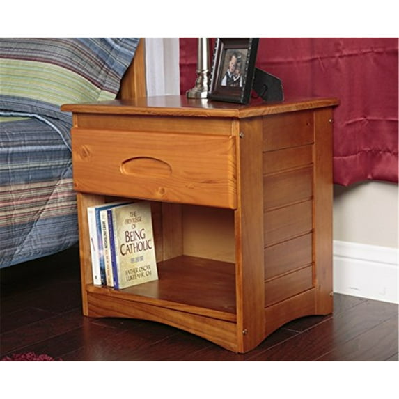 American Furniture Classics 1-Drawer Nightstand, Honey Finish