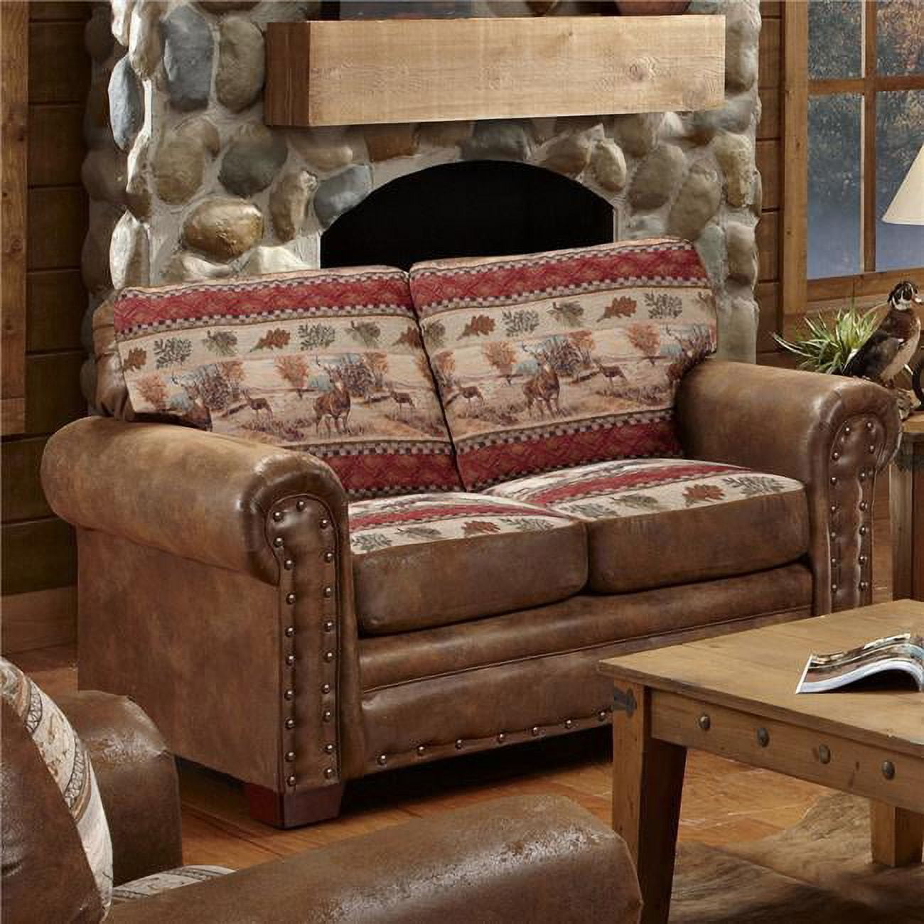 American Furniture Classics  36 x 67 x 37 in. River Bend Ottoman, Brown