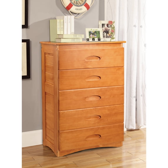 American Furniture Classics 5-Drawer Chest, Honey Finish