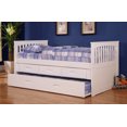 thumbnail image 1 of American Furniture Classics Model 0235-TRW, Solid Pine Twin Rake Bed with Trundle Unit and Three Drawers in White, 1 of 4