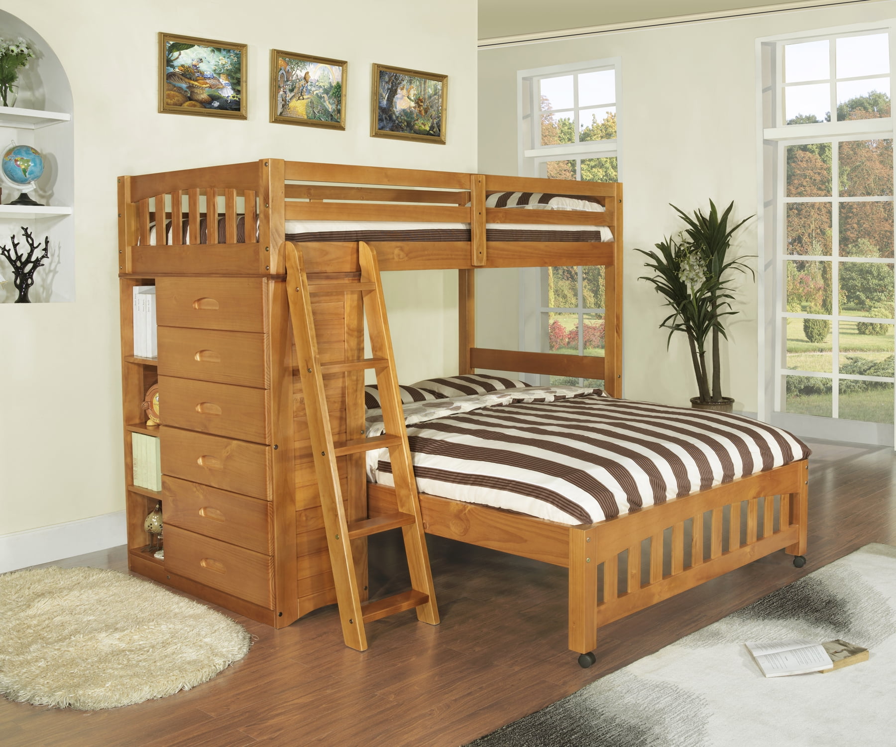 American Furniture Classics Model 2105-tfh, Solid Pine Twin Over Full 