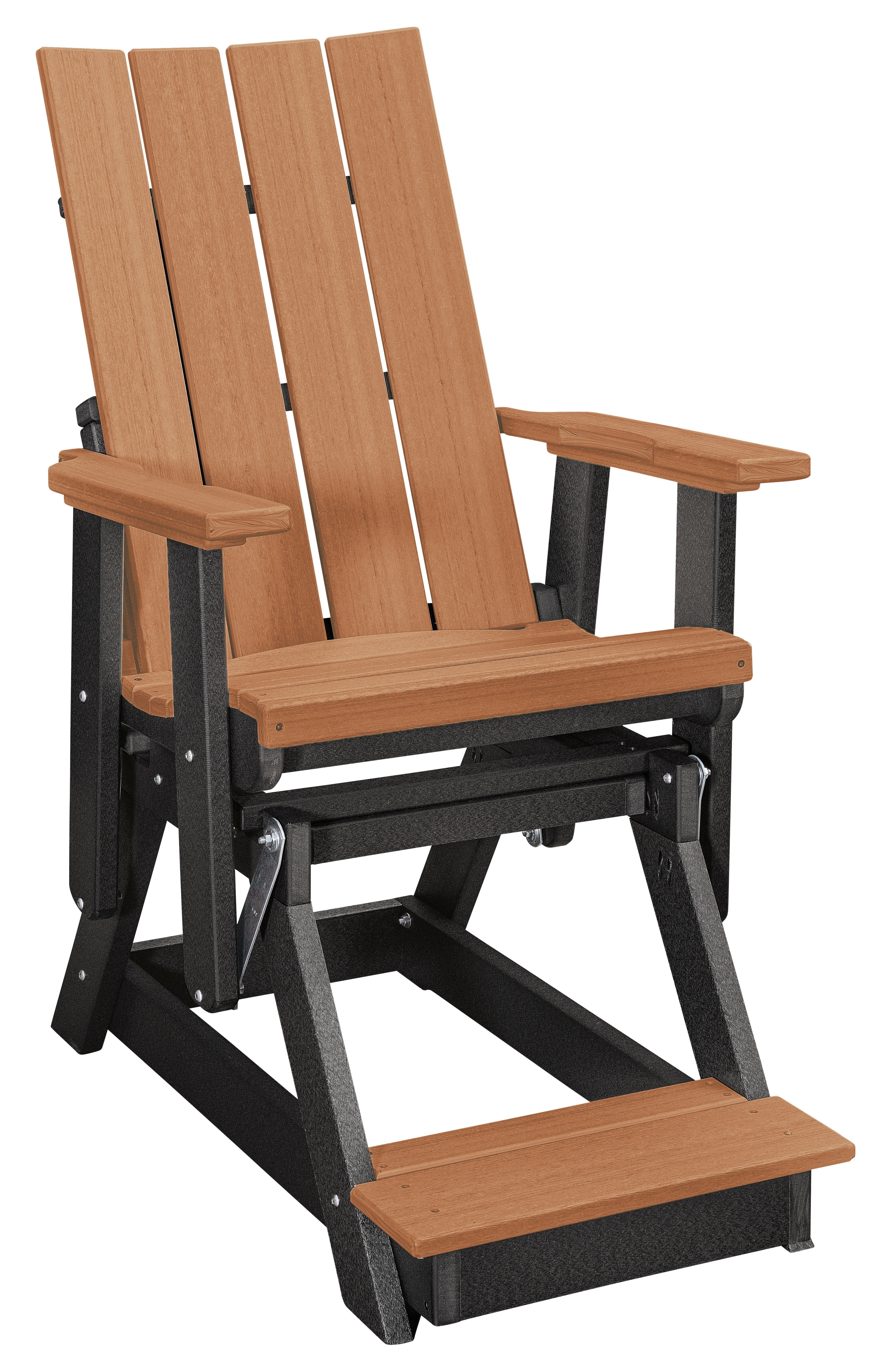 American Furniture Classics Model 416CBK Brandon Balcony Glider in Cedar on a Black Base