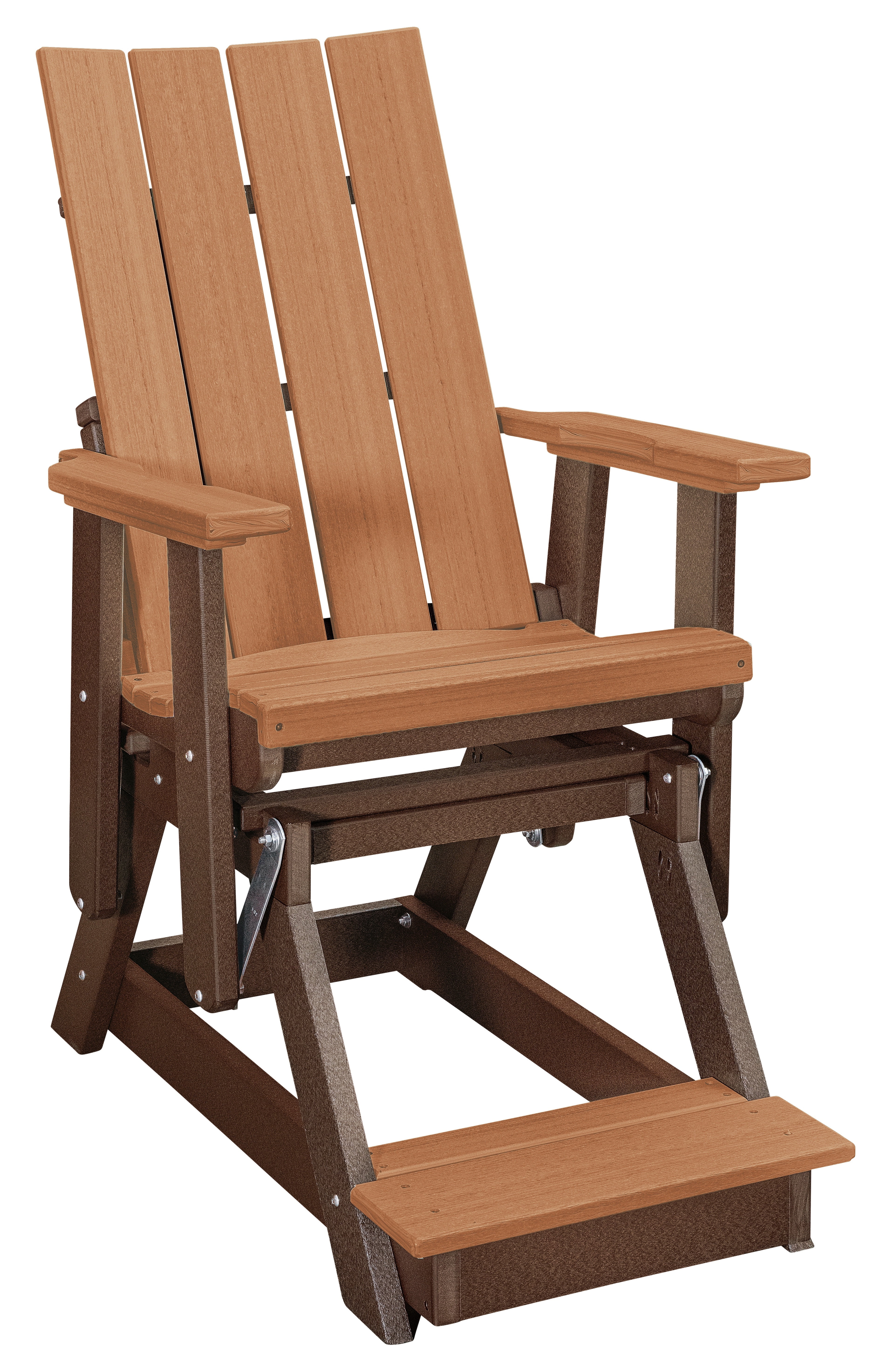 American Furniture Classics Model 416CTB Brandon Balcony Glider in Cedar on a Tudor Brown Base